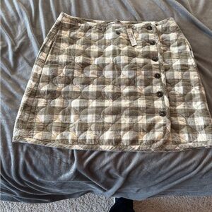 Madewell Checkered Button-Down Mini Skirt